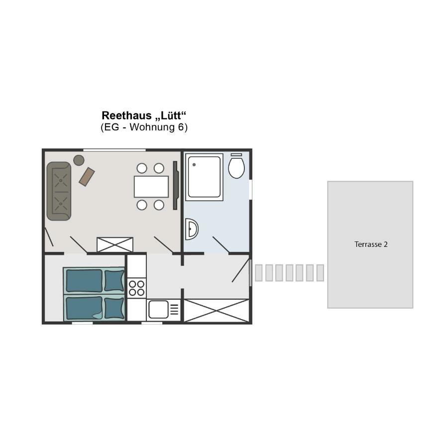 Reetferienhaus - Schaprode Hafen Eksteriør bilde